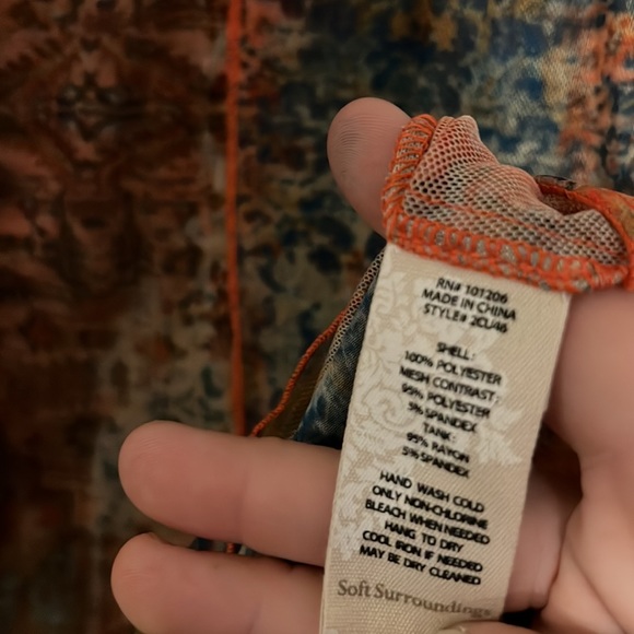 Soft Surroundings Golden Tapestry Safra Shirt - Picture 6 of 7